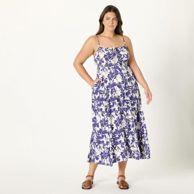 The Drop Women's Tavia Tie-Front Tiered Maxi Dress – Bild 5
