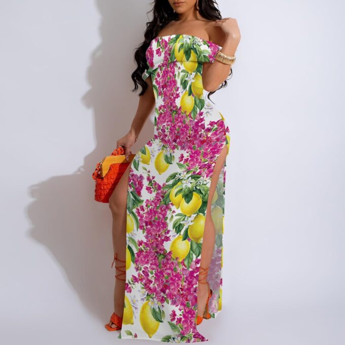 Sexy Maxi Dresses for Curvy Women Off Shoulder Formal Church Outfits Long Sleeve Dresses – Bild 3