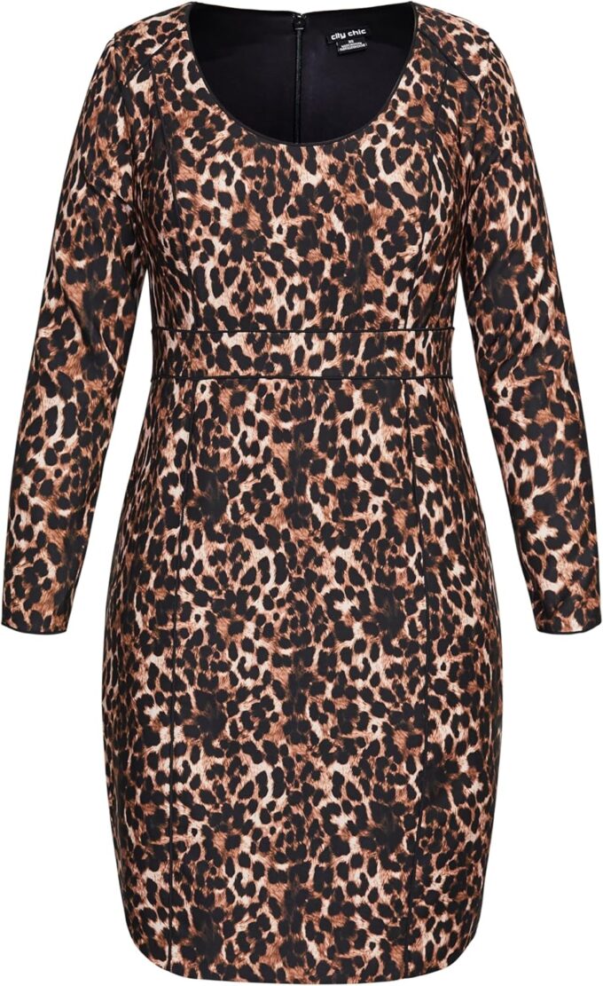 City Chic Damen Fitted Dress with Centre Binding Detail Kleid – Bild 4