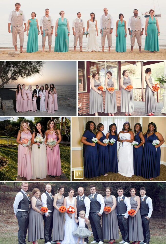 Edaydress Full Length one Dress with Over 100 Styles Multi Ways wrap Convertible Infinity Slit Bridesmaid Dresses – Bild 6