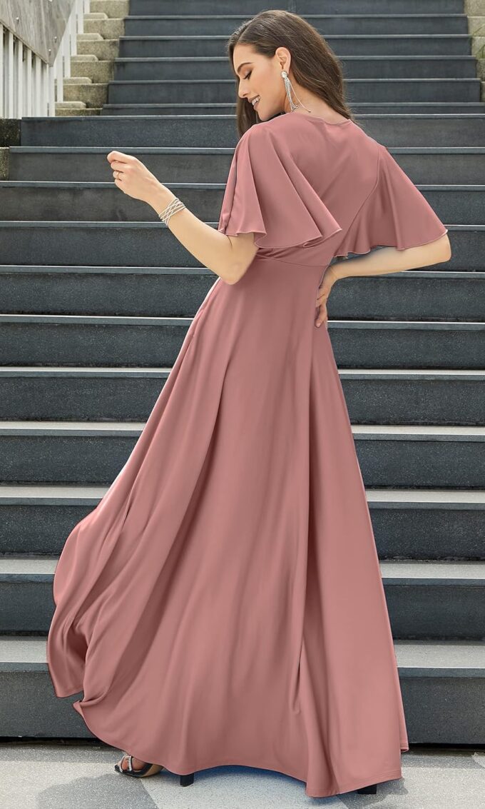 KOH KOH Womens 2025 Long Elegant Bridesmaid Evening Cocktail Modest Maxi Dress – Bild 4