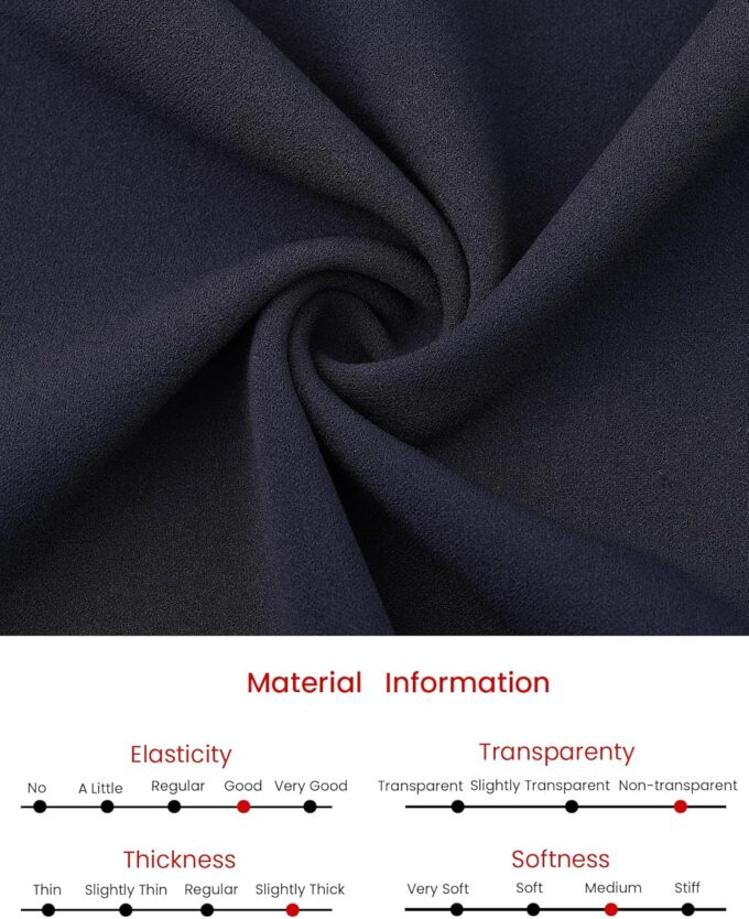 Hobemty Damen Bleistiftkleid in Kontrastfarbe, Reißverschluss, Halsband, Taille, Etuikleid – Bild 5