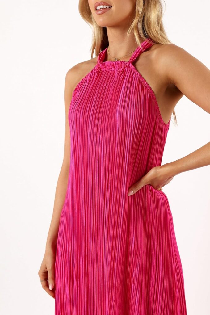 Petal & Pup Women's Melody Plisse Halter Maxi Dress – Bild 6