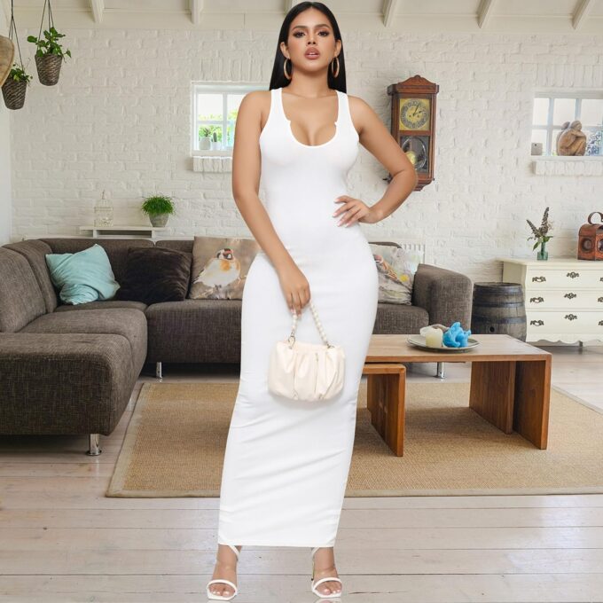 Bodycon Maxi Dress for Women Summer Casual Comfy Sexy Long Sundress Basic Fitted Tank Dresses Club Party Beach 2025 – Bild 6