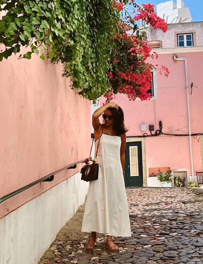 Womens Summer Maxi Dress 2025 Spaghetti Strap Dress Linen Sleeveless Backless Flowy Long Beach Dresses – Bild 2