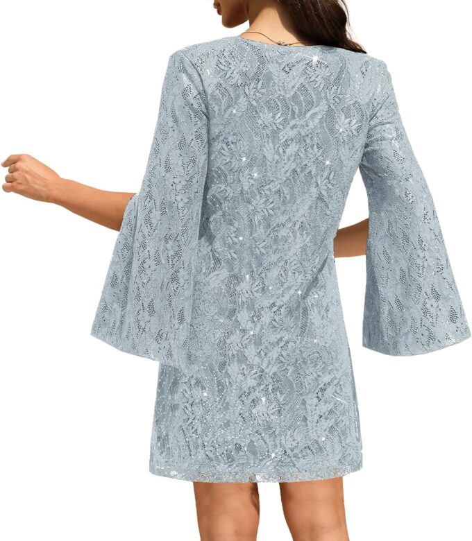 Wedding Guest Dresses for Women Women's Cocktail Dresses Formal Dresses for Women Lace Sequin Prom Dress – Bild 2