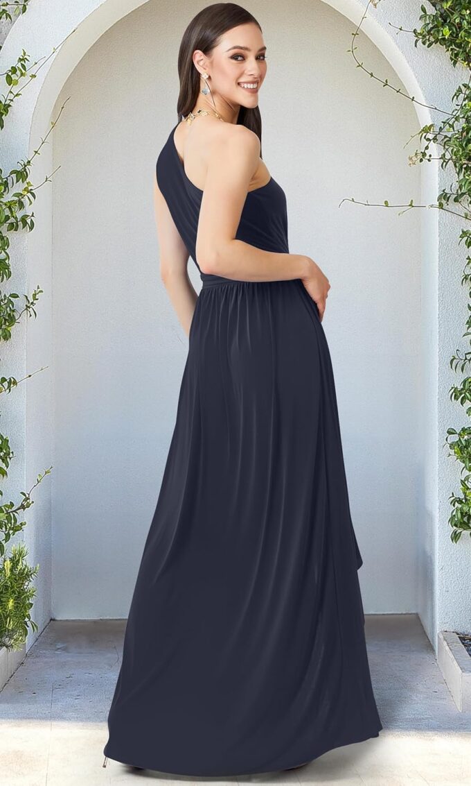 KOH KOH Womens 2025 One Shoulder Cocktail Bridesmaid Wedding Guest Maxi Dress – Bild 4
