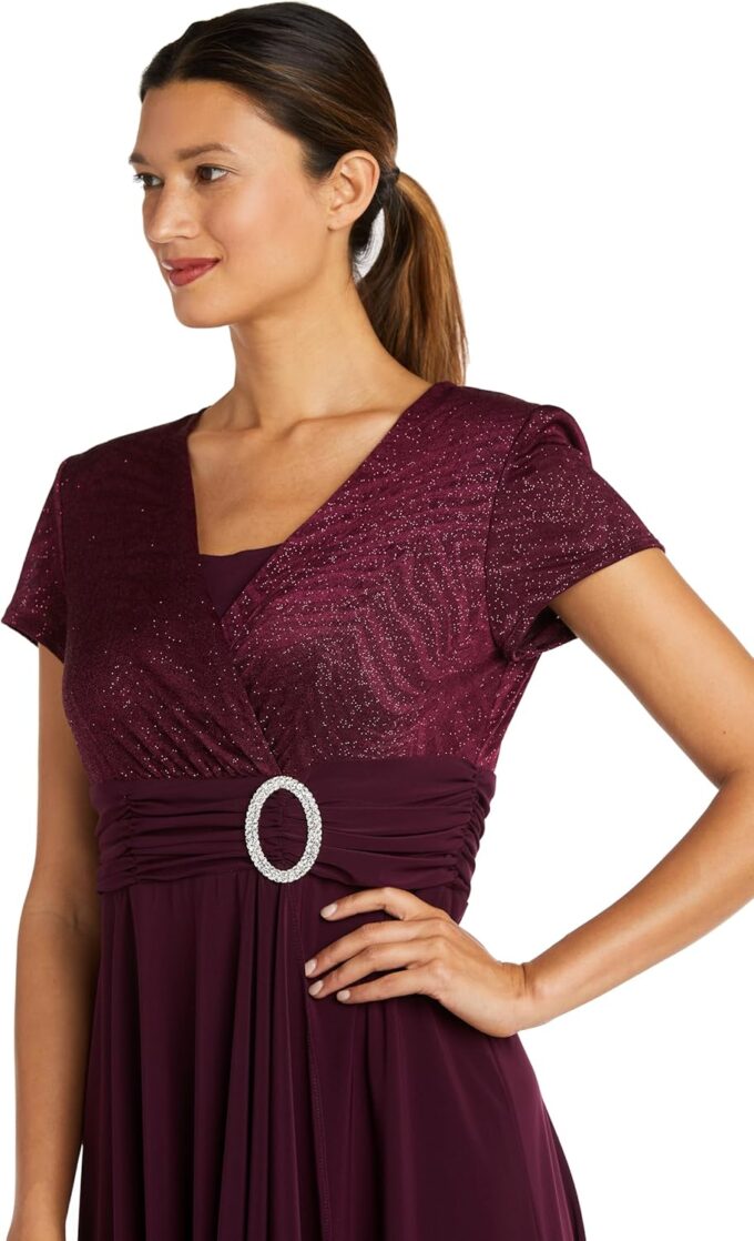 R&M Richards Women's Sparkling Wrap Dress – Bild 2