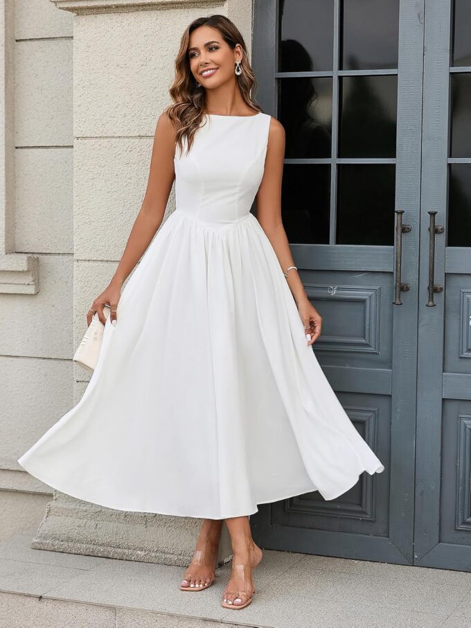 KUTUMAI Women Summer Sleeveless Maxi Dress Casual Vacation Sundress Tank Flowy Long Formal Wedding Guest Dresses 2025 – Bild 2