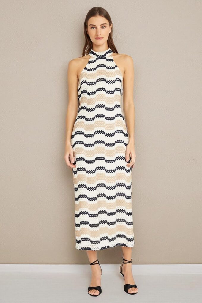 Donna Morgan Women's Mock Neck Halter Dress Event Party Date Guest of – Bild 5