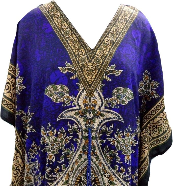Women's Kaftan, V-Neck Kimono Long Caftan Dress – Bild 2