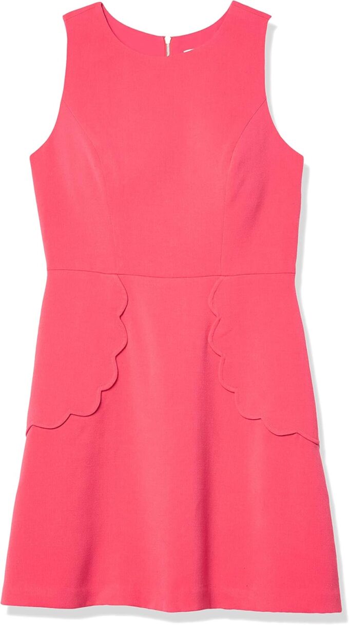 Eliza J Damen Kleid mit Jakobsmuschel-Detail