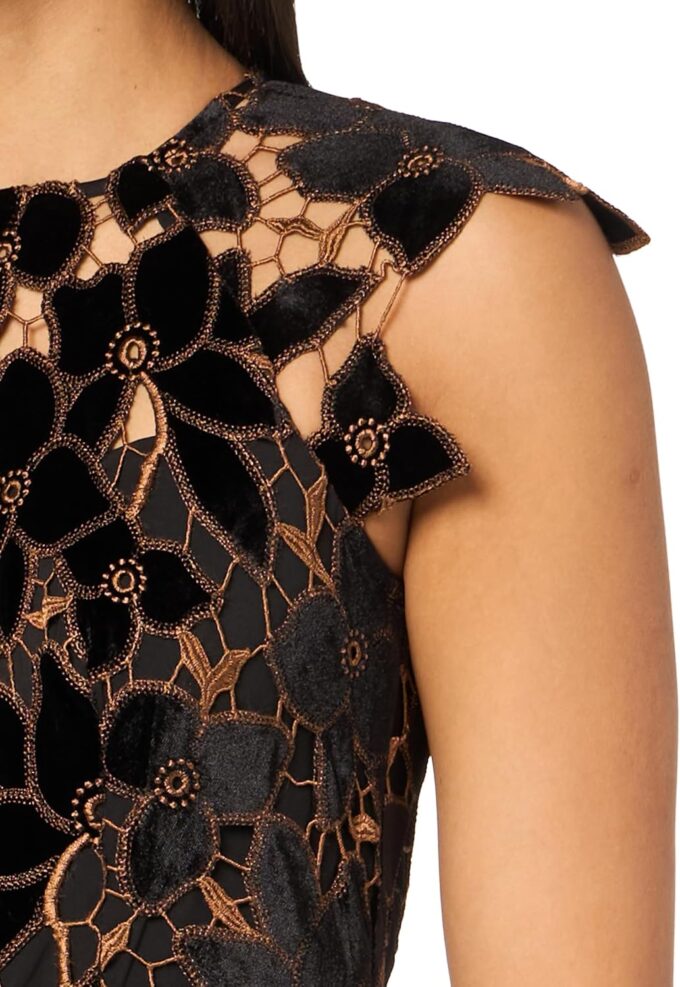 Shoshanna Women's Velvet Floral Lace Carlotta Dress – Bild 3