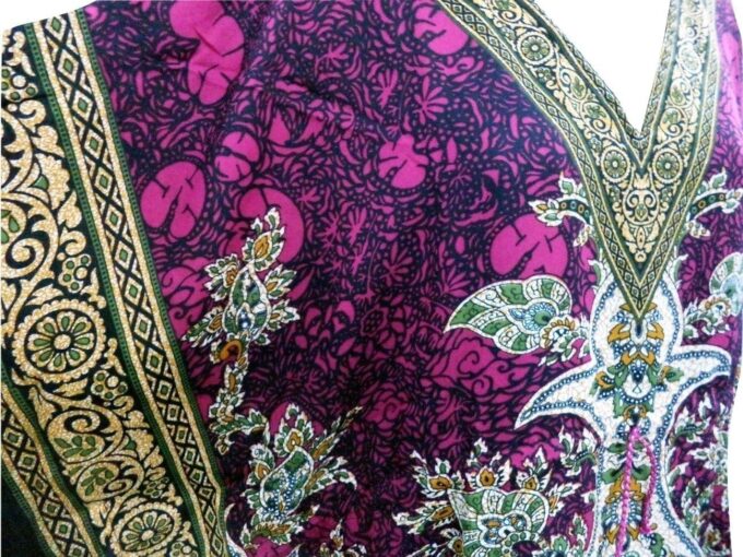 Women's Kaftan, V-Neck Kimono Long Caftan Dress – Bild 3