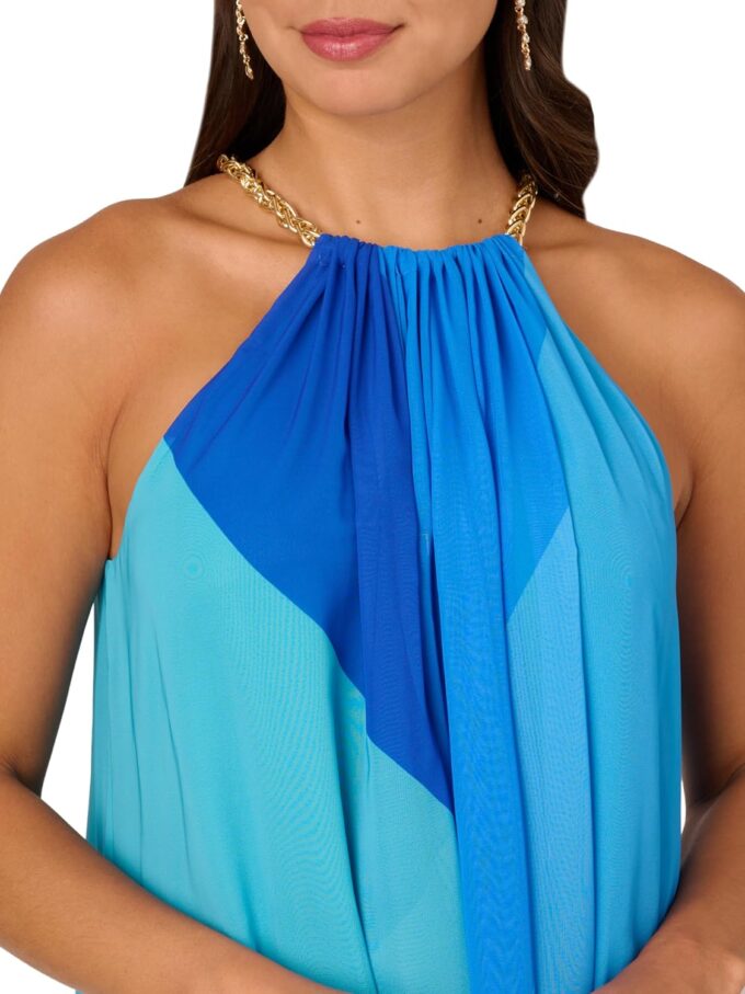Adrianna Papell Women's Color Block Chiffon Dress – Bild 4