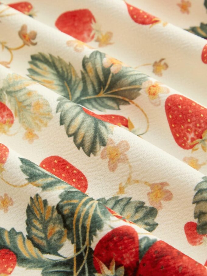 CIDER Summer Mini Dresses for Women Fruit Pattern Sweetheart Neck Sleeveless Sundress Knotted Tie A Line Sun Dresses – Bild 5