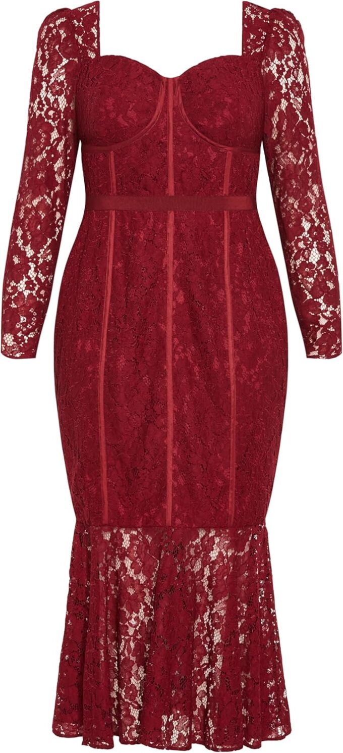 City Chic Plus Size Dress, Lace Valencia Dress – Bild 7