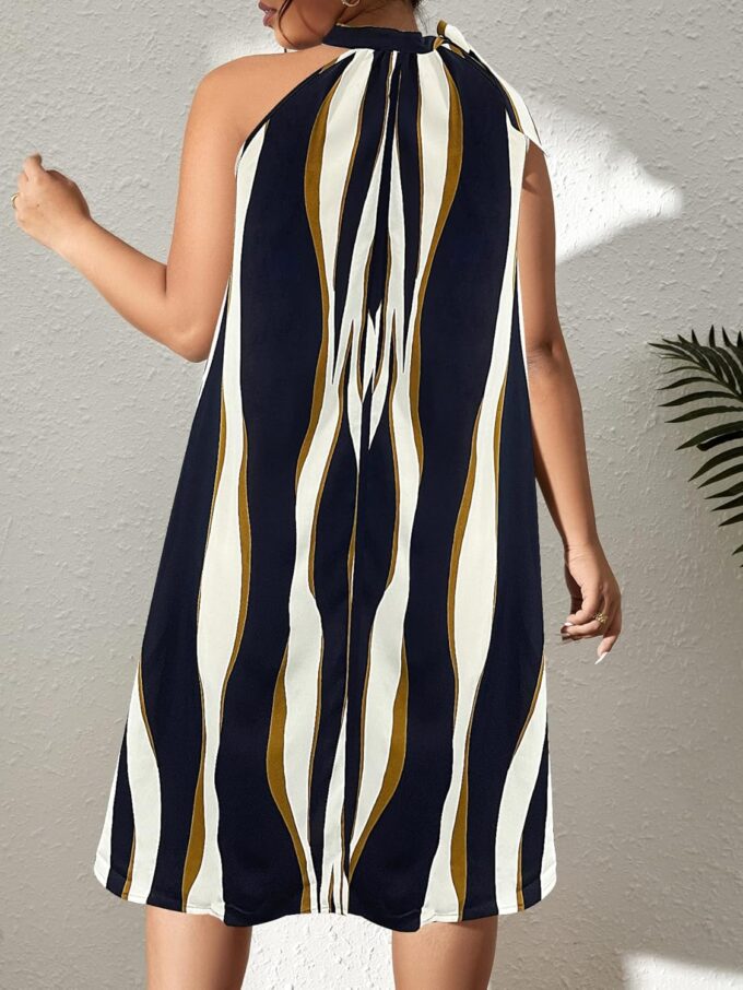 SCOMCHIC Plus Size Women's Halter Neck Sleeveless Midi Dress Summer Casual Loose Tank Top Beach Sundress – Bild 2