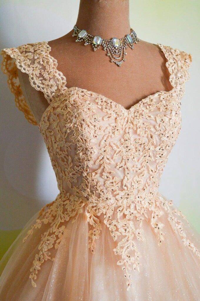 Sweetheart Homecoming Dress Lace Appliques Prom Dress Beaded Lace Mini Dress – Bild 5