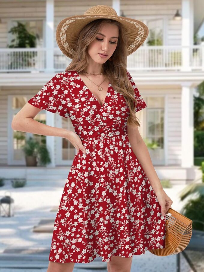 MixShe Summer Dresses for Women 2025 Floral Sundresses Elegant Classy Fashion Casual Outfit Plus Size – Bild 5