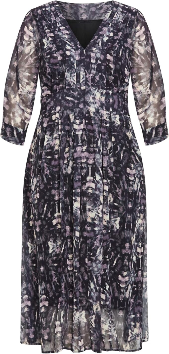 Women's Plus Size After Dark Print Dress – Bild 4