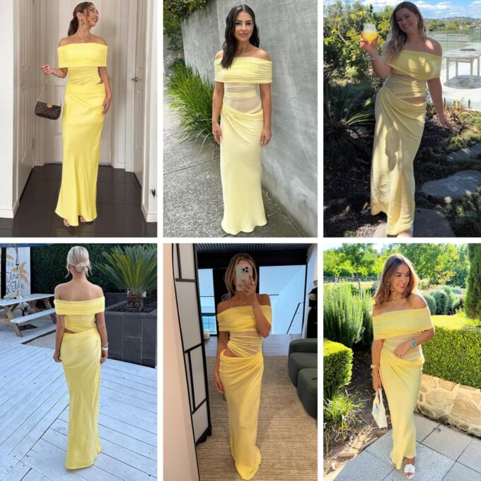 Women’s Sheer Mesh Off Shoulder Maxi Dress Sexy Hollow Out Ruched Bodycon Long Dress Beach Vacation Dresses – Bild 5