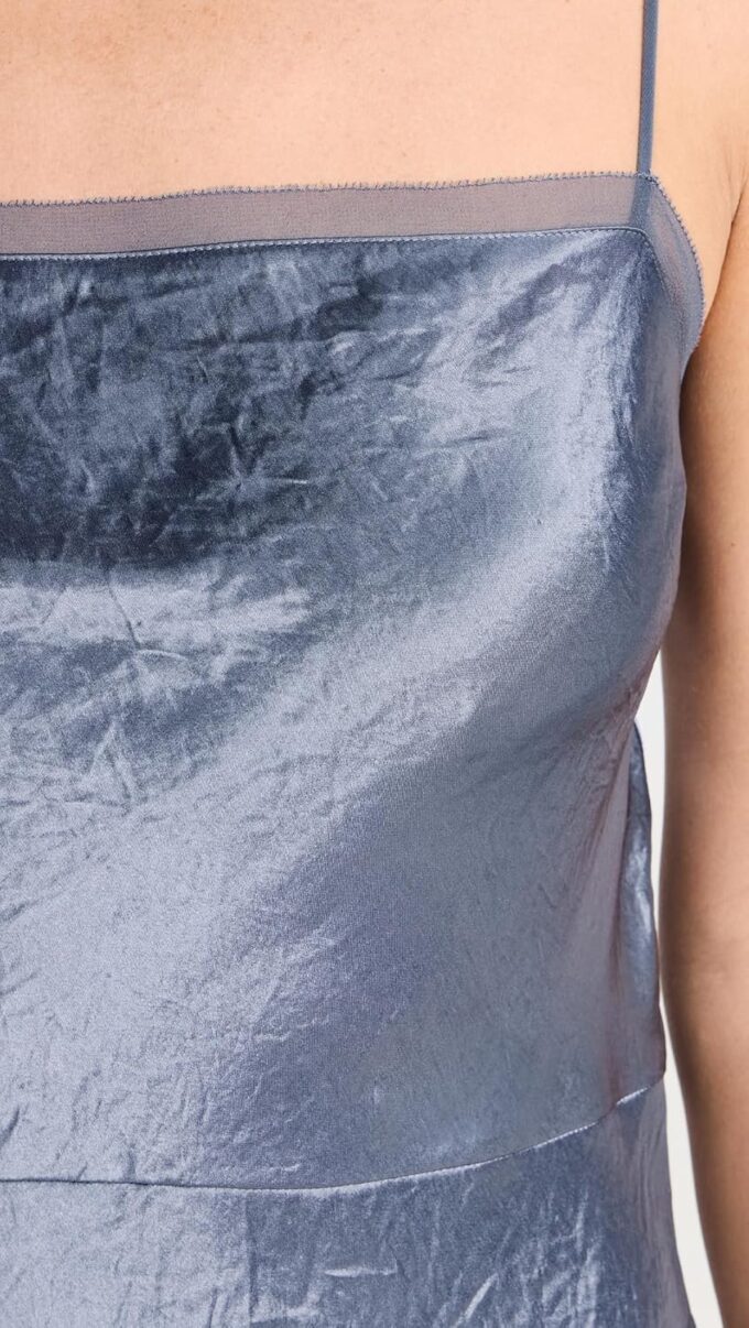 Vince Damen Sheer Panelled Slip Dress Kleid – Bild 6