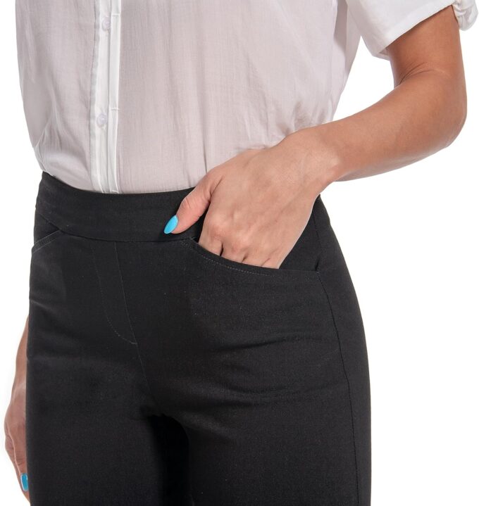Work Causal Tulip-Hem Pull-On Dress Career Shorts with Two Front Pockets – Bild 8