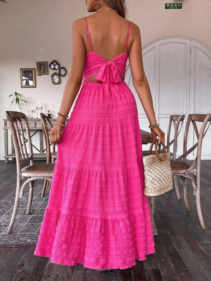 Narecte Women Summer Beach Dresses Maxi Dress Spaghetti Strap Flowy Casual Dress Bohemian Dresses for Vacation & Holiday – Bild 2