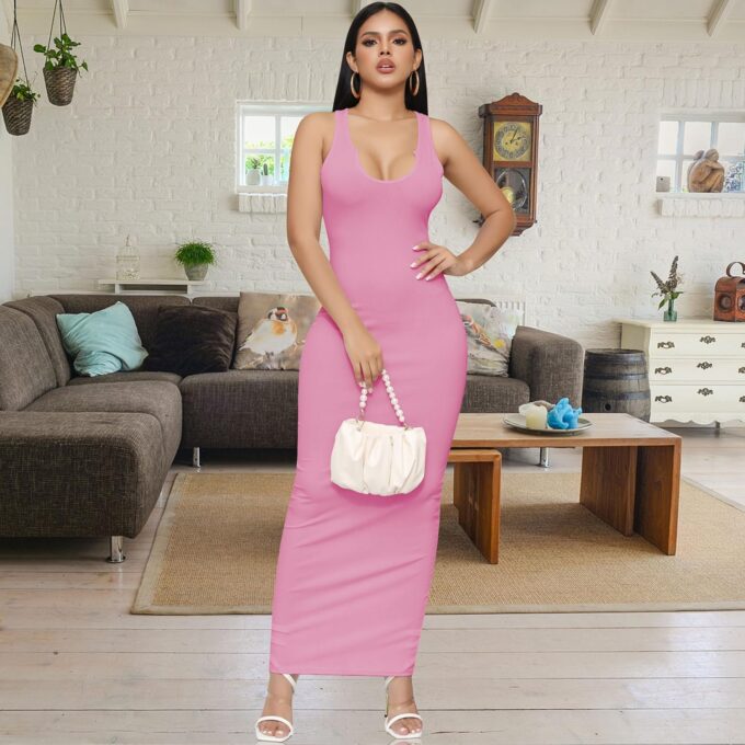 Bodycon Maxi Dress for Women Summer Casual Comfy Sexy Long Sundress Basic Fitted Tank Dresses Club Party Beach 2025 – Bild 6