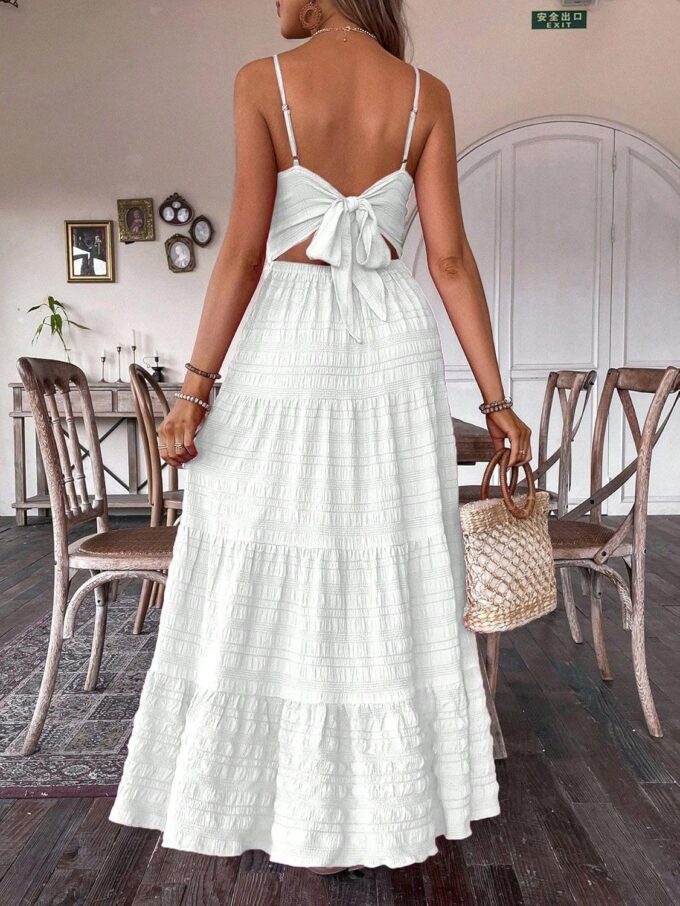 Narecte Women Summer Beach Dresses Spaghetti Strap Maxi Dress Flowy Casual Dress Bohemian Dresses for Vacation & Holiday – Bild 2