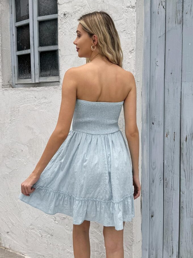 Summer Dresses for Women Strapless Tube Top Mini Dresses Beach Boho Sundress 2025 – Bild 7