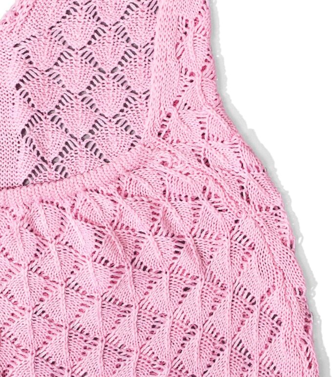 Women Sexy Hollow Out Crochet Halter Maxi Dress Summer Beach Cover up Knit Fringe Bodycon Dress – Bild 8