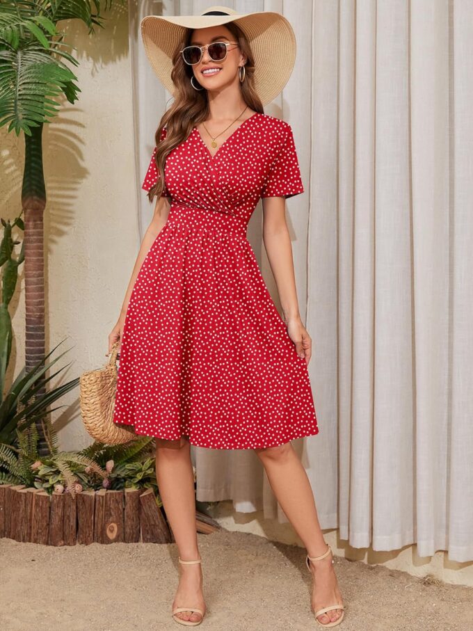 Heymoments Women's Summer Short Sleeve Dresses Casual T-Shirt Flowy Tunic Ladies Beach Sundress – Bild 4