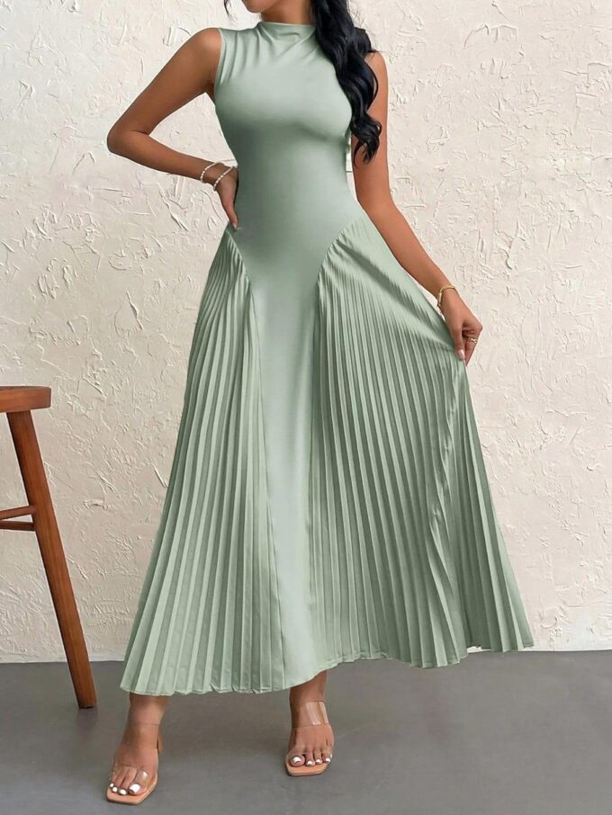 SISKIN Women Elegant Pleated Tight-Fitting A-Line Dress,Summer Dresses for Women,Tea Party Dress – Bild 6