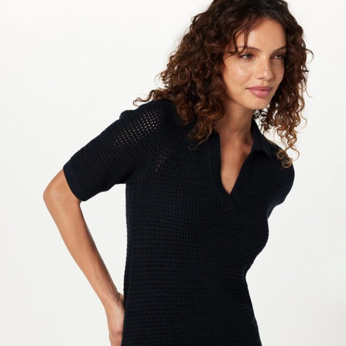 The Drop Women's Melia Collared Crochet Micro Mini Dress – Bild 3