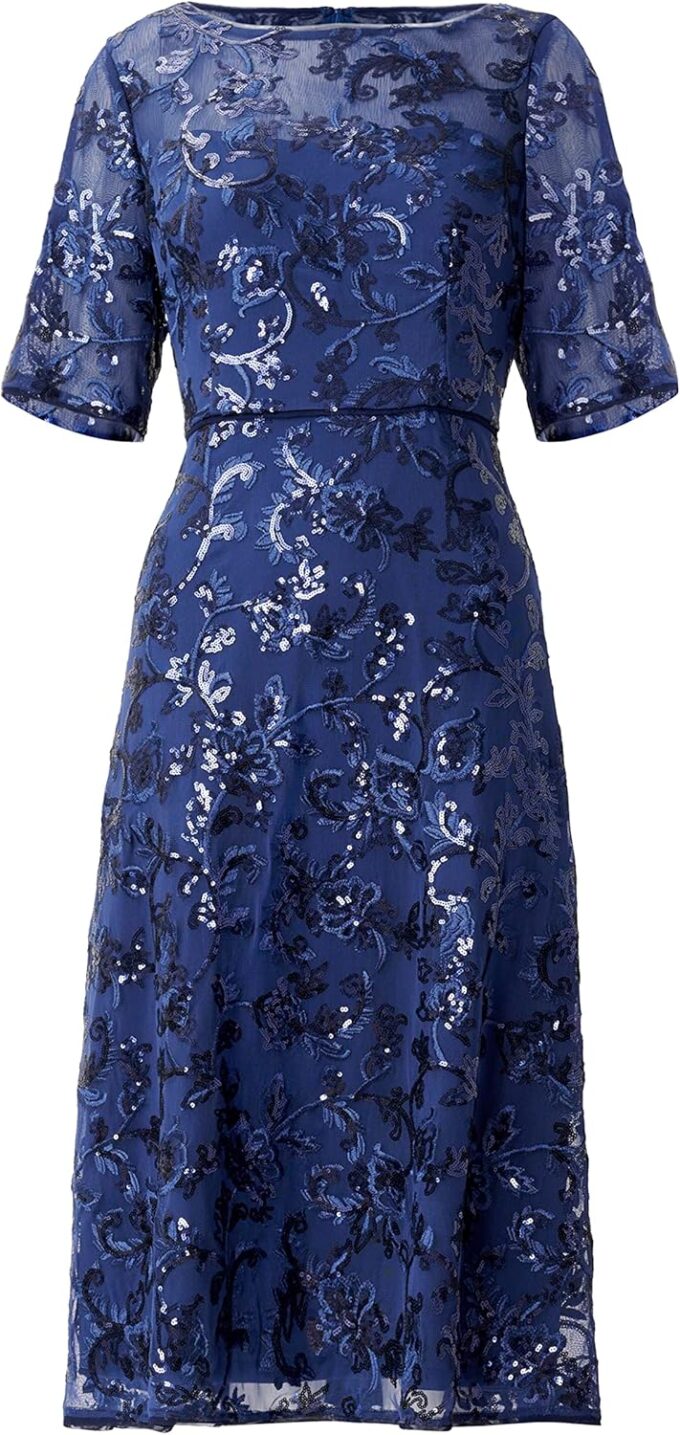 Adrianna Papell Women's Floral Embroidery Dress – Bild 5
