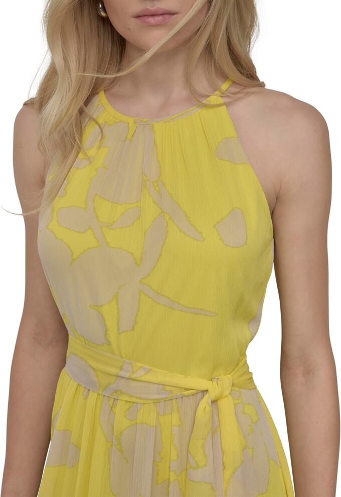 DKNY Women's Flutter Sleeve V-Neck Dress – Bild 5