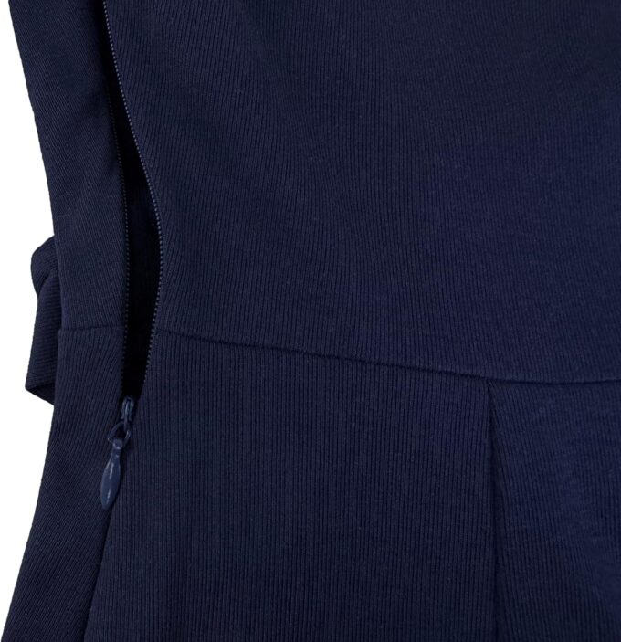 EeYu Damen Wickelkleid 2024 Trendy 3/4 Ärmel V-Ausschnitt Knielang Casual Bodycon Geraffte Ballkleider – Bild 4