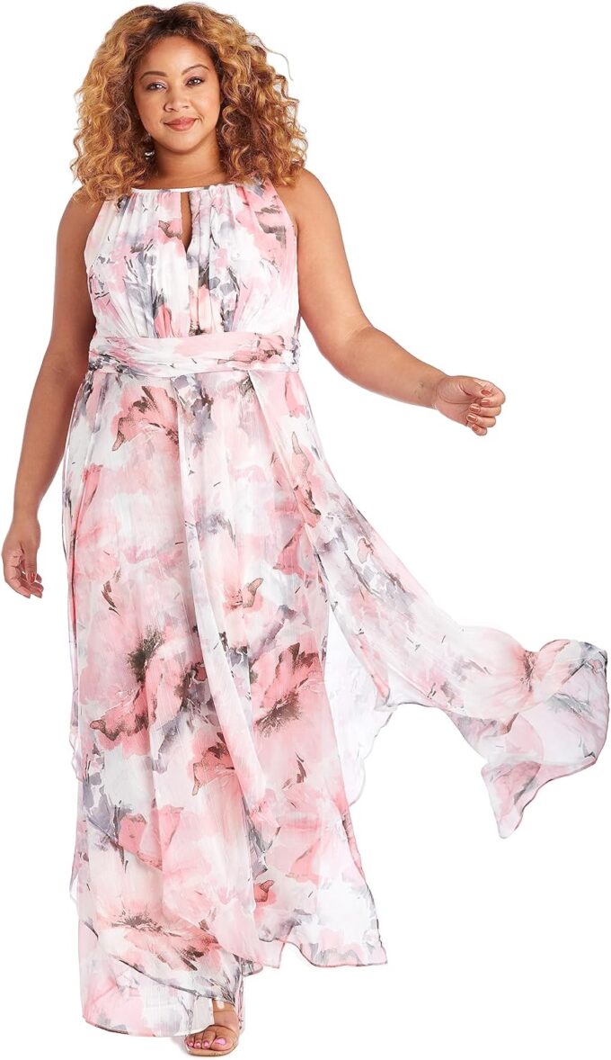 R&M Richards Womens Metallic Maxi Maxi Dress – Bild 4