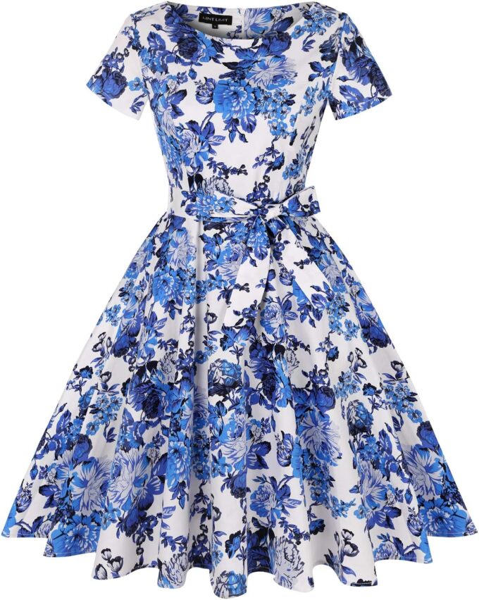 MINTLIMIT Women's 1950 Vintage Retro Rockabilly Dress Cocktail Party Prom Swing Dresses with Pockets – Bild 2