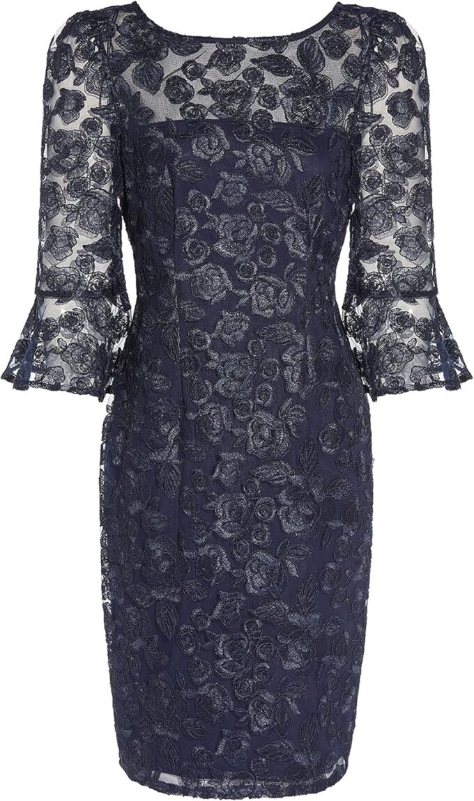 Adrianna Papell Women's Rosie Embroidery Sheath Dress – Bild 7