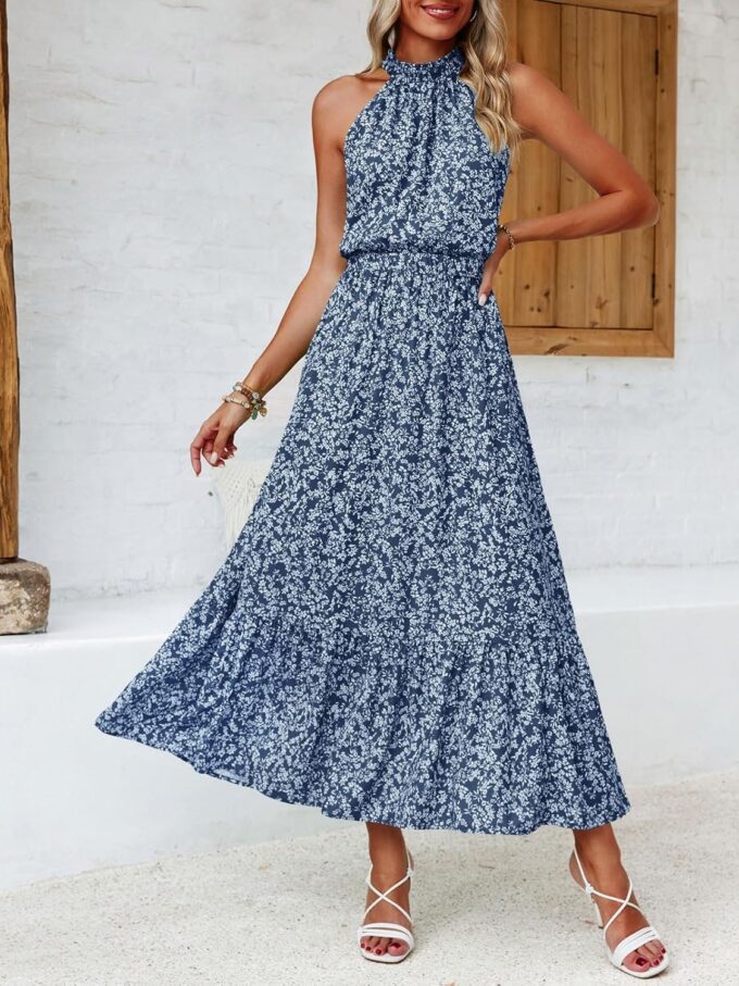 Chang Yun Maxi Summer Dresses for Women Halter Sleeveless Floral Boho Sun Vacation Outfits Long Wedding Guest Dress – Bild 2