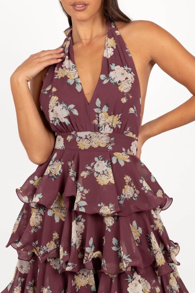 Petal & Pup Women's Kendall Maxi Halterneck Dress – Bild 6