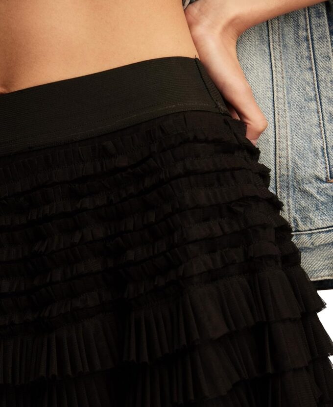 Lucky Brand Women's Tulle Ruffle Maxi Skirt – Bild 5