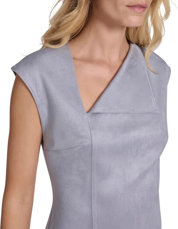 Calvin Klein Damen Work Suede Sheath Dress Kleid – Bild 3