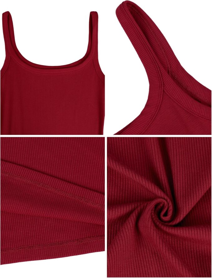 Missufe Women's Summer Bodycon Dress Scoop Neck Sleeveless Slim Fit 2025 Casual Basic Mini Dresses – Bild 6