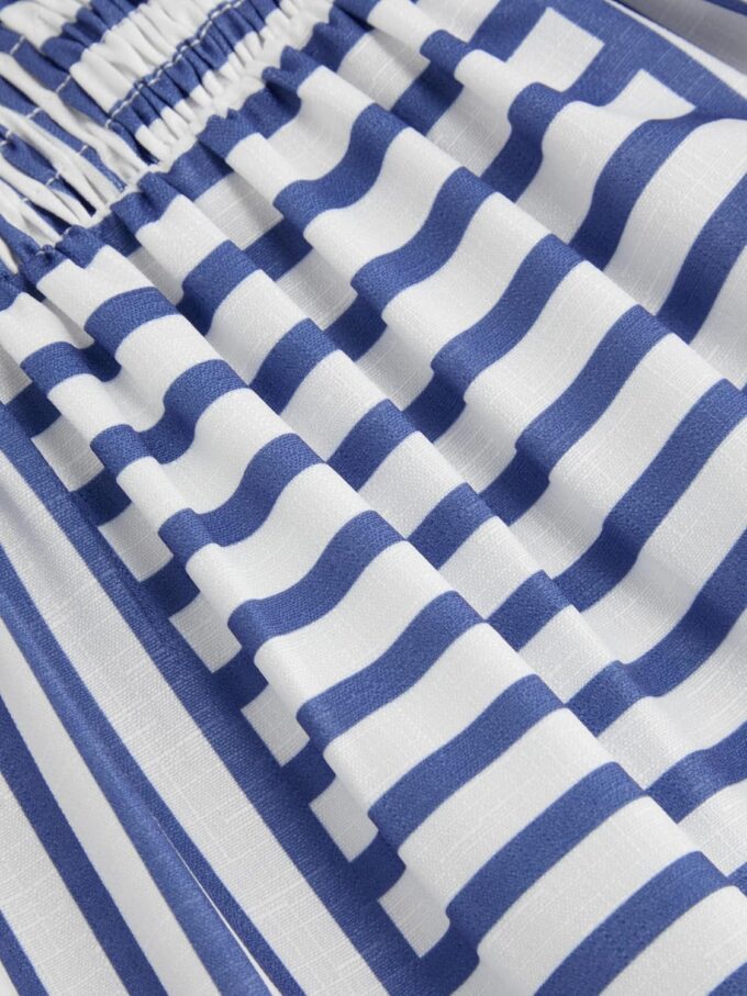 CIDER Women's Strapless Dress Tube Striped Long Midi Dresses A Line Shirred Beach Vacation Casual Summer Outfits – Bild 3