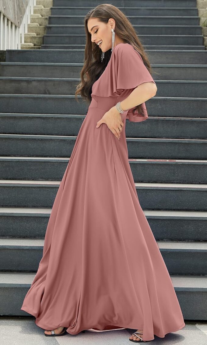 KOH KOH Womens 2025 Long Elegant Bridesmaid Evening Cocktail Modest Maxi Dress – Bild 2