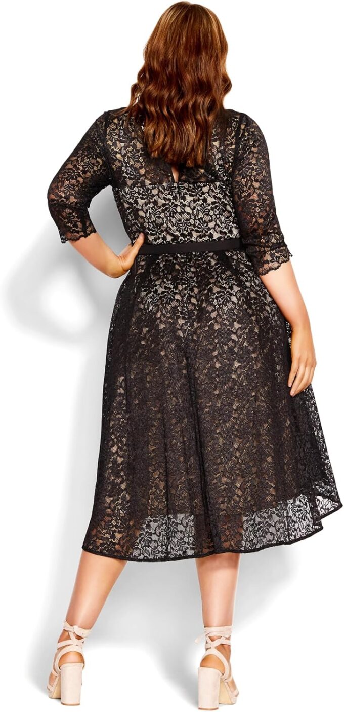 City Chic Plus Size Dress, Lace Lover Dress – Bild 2